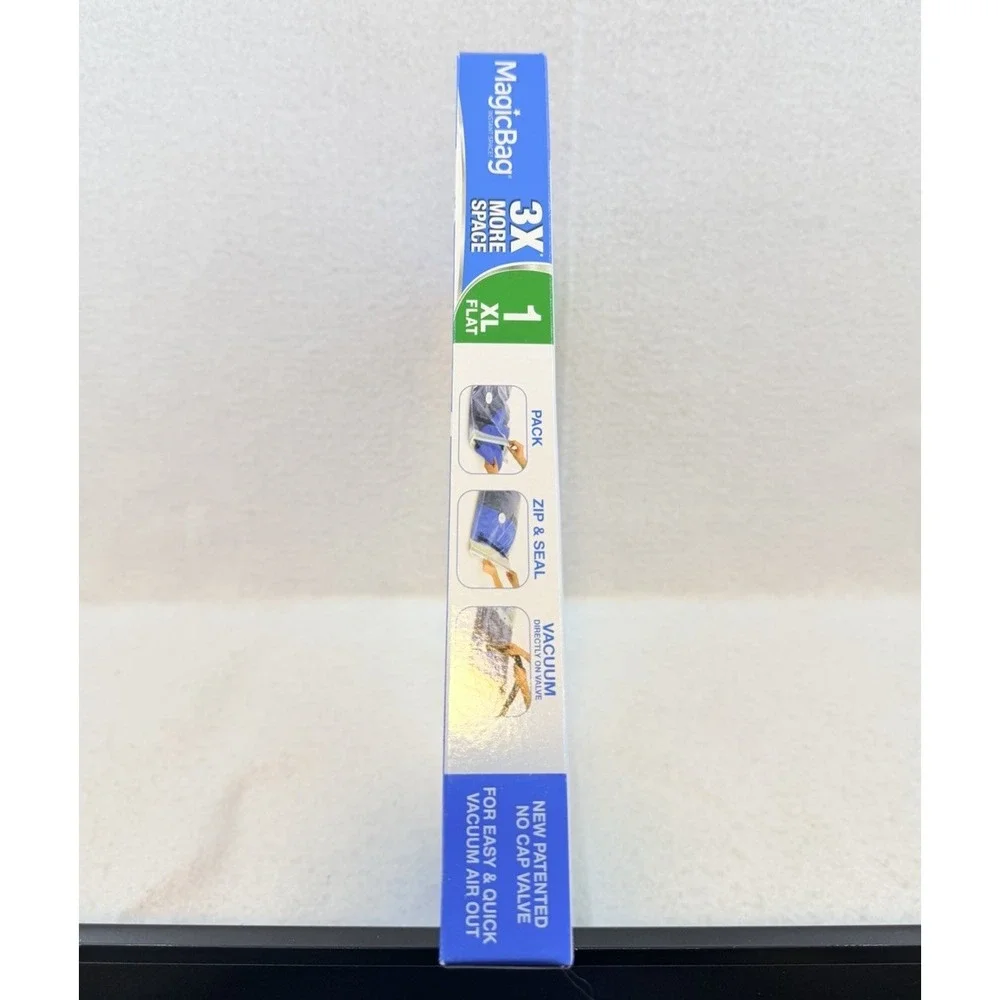 MagicBag 1 XL Flat Compression Storage Bags Clothes, NIB, Lot of 2, 2 Bags Total